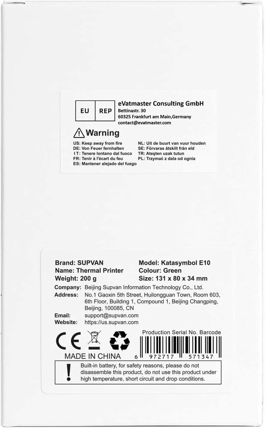 SUPVAN E10 Bluetooth Label Maker Machine with Tape, Continuous Waterproof Label, Versatile App with 35 Fonts and 1k+ Icons, Inkless Labeler for Home, Kitchen, School, Office Organization, Green - Image 11