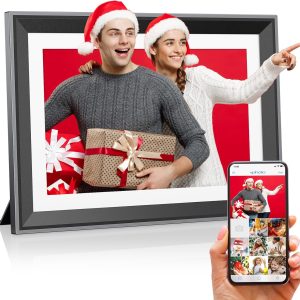 Upgraded 10 Inch WiFi Digital Photo Frame 16GB Smart Electronic Picture Frame with HD IPS Touch Screen | Auto-Rotate | Slideshow | Real-Time APP Upload | Easy Setup | Perfect Christmas Birthday Gift